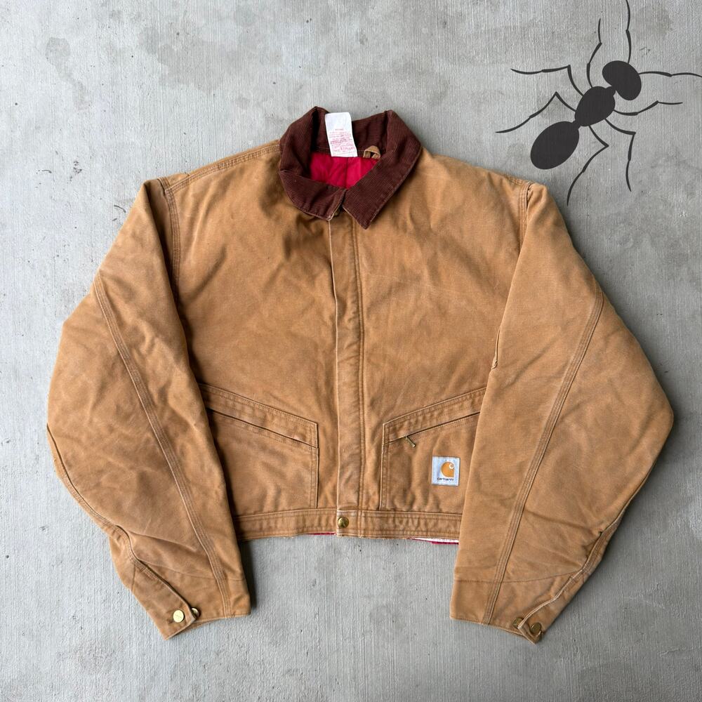 Carhartt brown cropped Detroit style work wear jacket